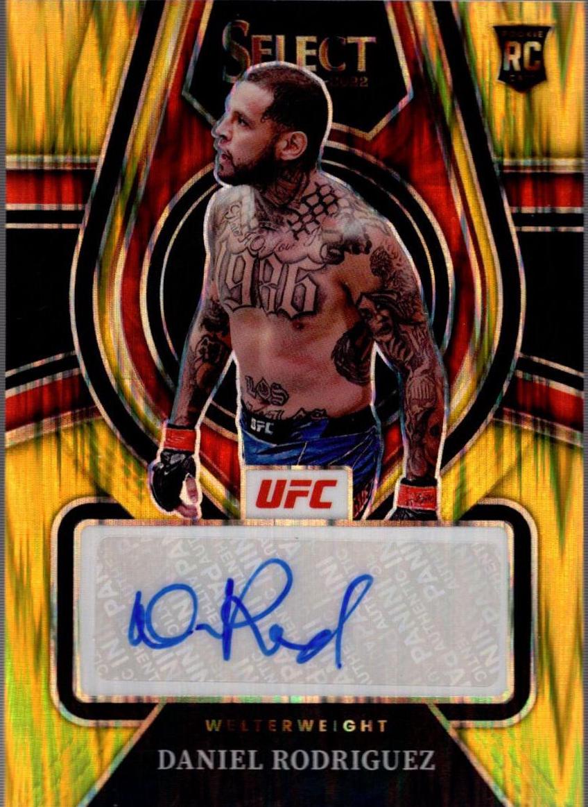 Daniel Rodriguez 2022 Panini Select UFC Rookie Signatures #2 Gold Flash