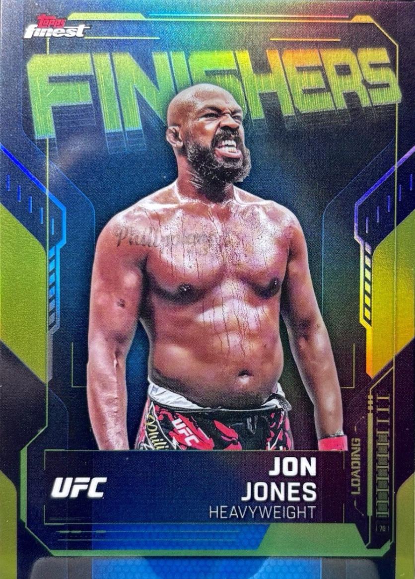 Jon Jones 2025 Topps Finest UFC Finishers #FN-15 Refractor