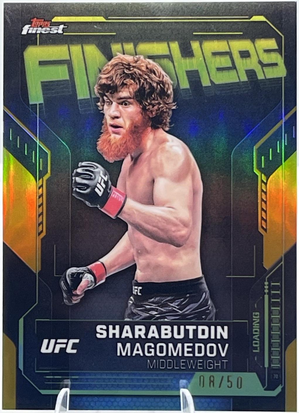 Shara Magomedov 2025 Topps Finest UFC Finishers #FN-11 Gold Refractor