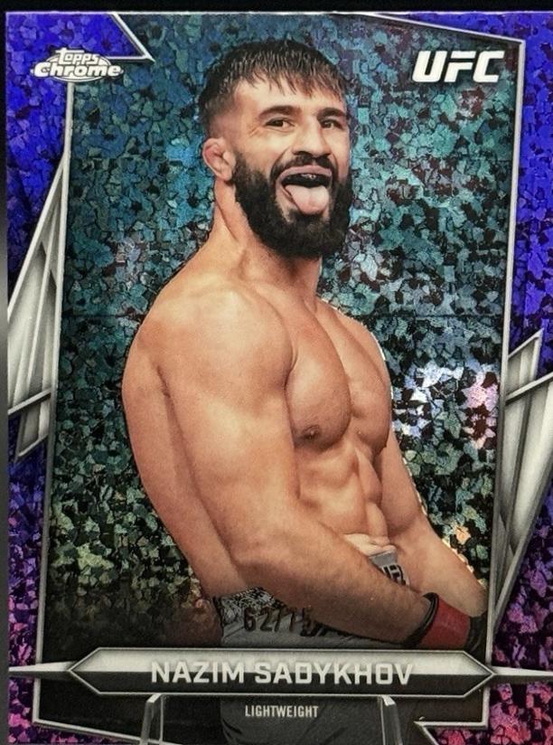 Nazim Sadykhov 2026 Topps Chrome UFC Base #25 Purple Mini Diamonds Refractor