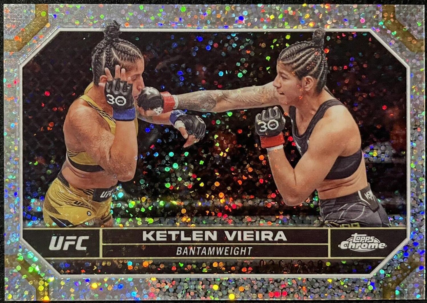 Ketlen Vieira 2024 Topps Chrome UFC Base #111 Speckle Refractor