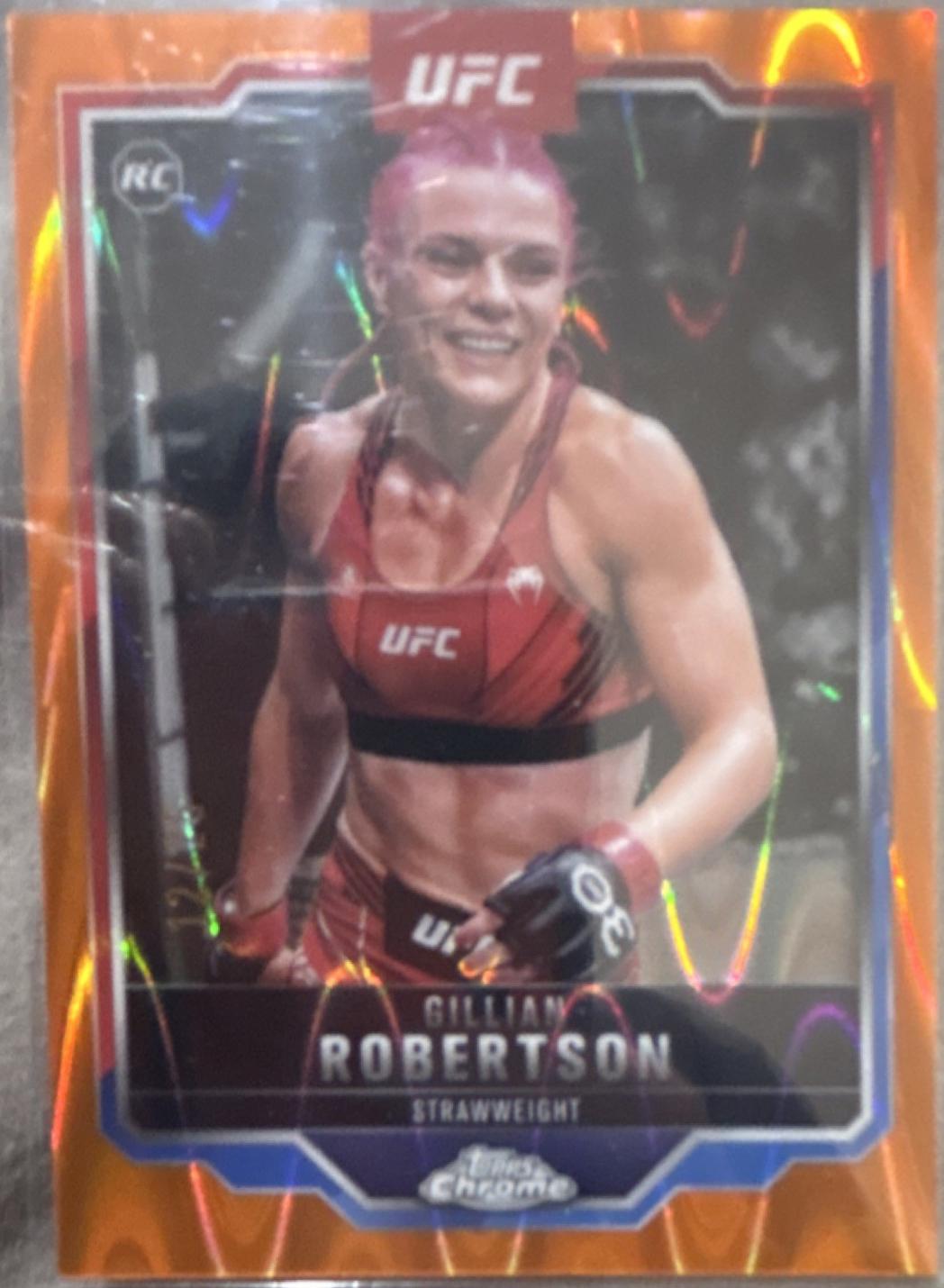 Gillian Robertson 2025 Topps Chrome Sapphire UFC Base Sapphire #158 Orange Sapphire