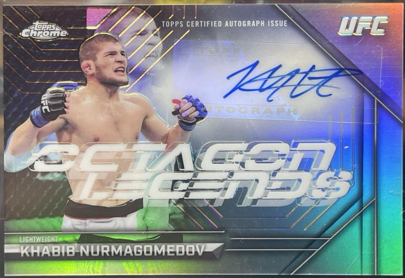 Khabib Nurmagomedov 2026 Topps Chrome UFC Octagon Legends Autographs #OLA-KN Refractor