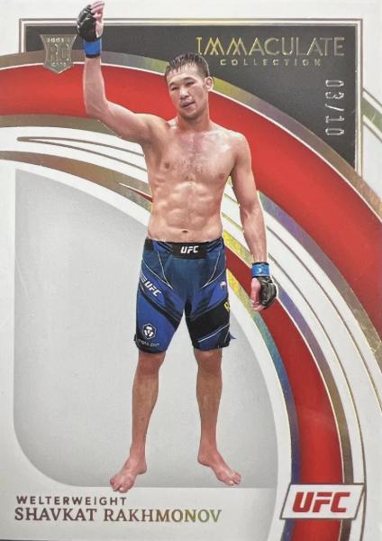 Shavkat Rakhmonov 2022 Panini Immaculate UFC Base #10 Gold