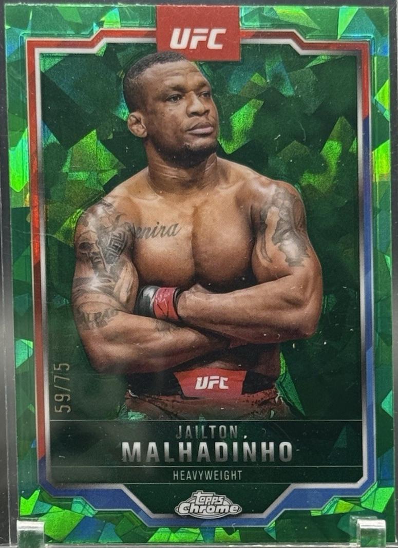 Jailton Almeida 2025 Topps Chrome Sapphire UFC Base Sapphire #112 Green Sapphire