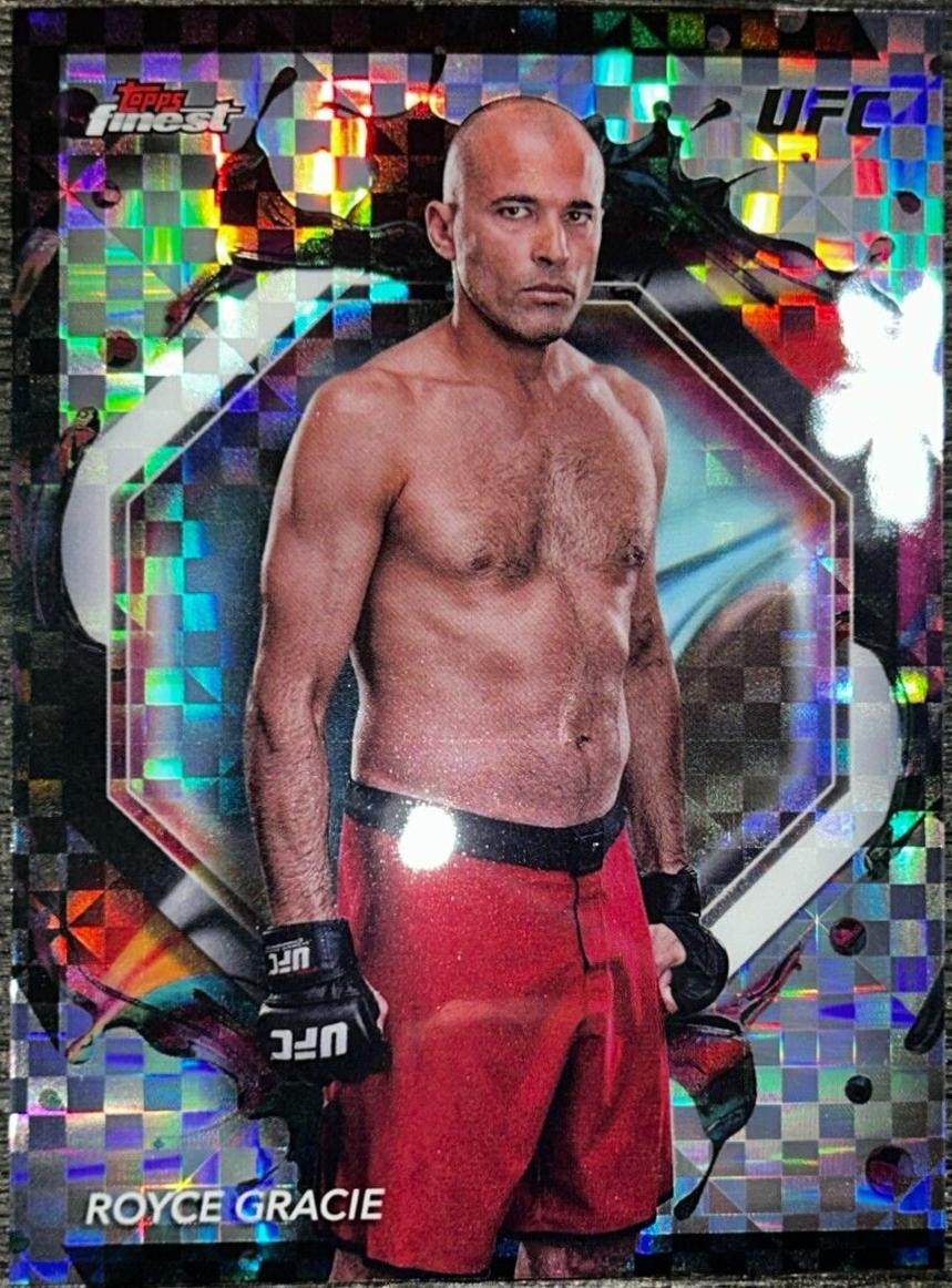 Royce Gracie 2024 Topps Finest UFC Base Rare #245 Checkerboard Refractor