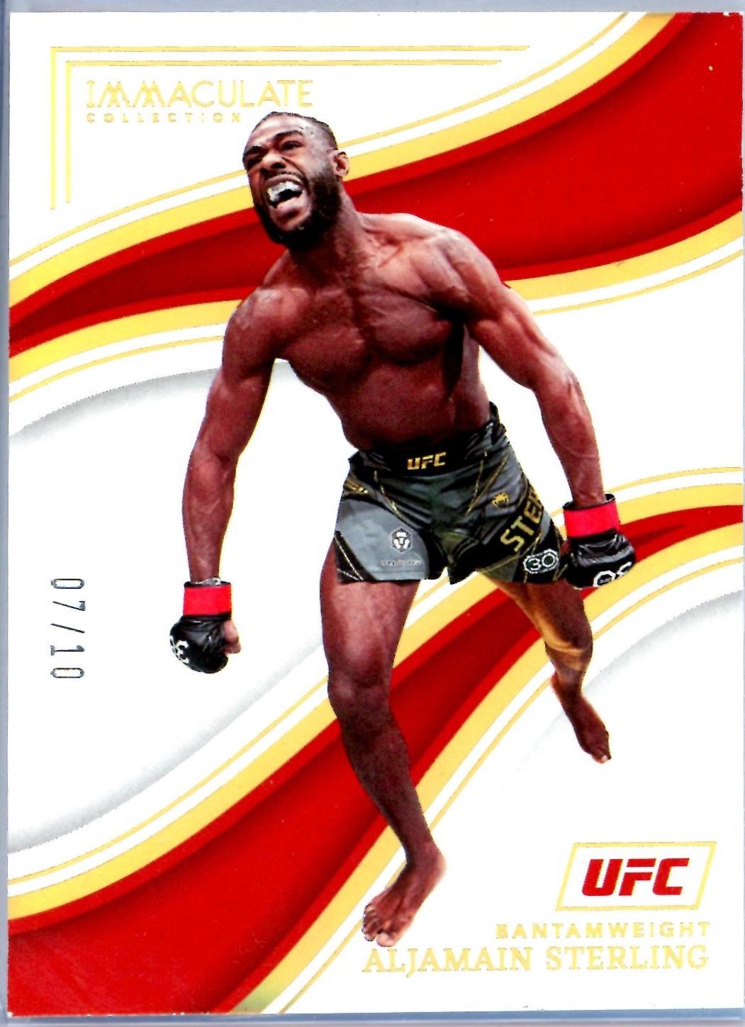 Aljamain Sterling 2023 Panini Immaculate Collection UFC Base #55 Gold