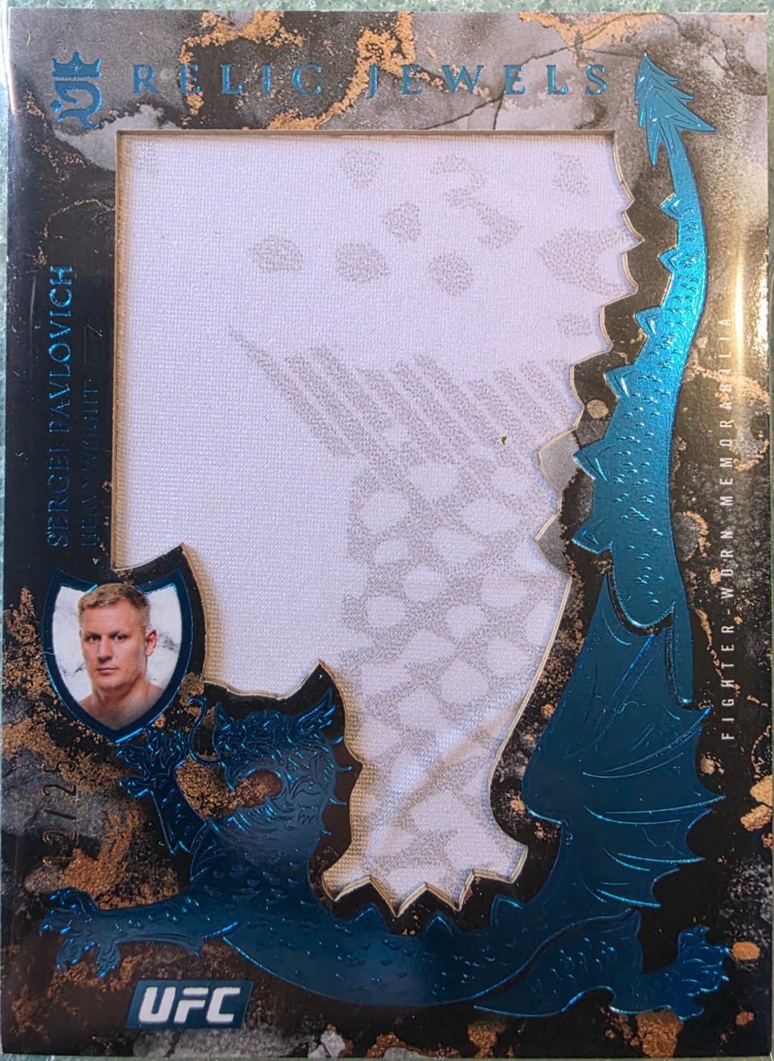 Sergei Pavlovich 2025 Topps Royalty UFC Relic Jewels #RJ-SP Blue