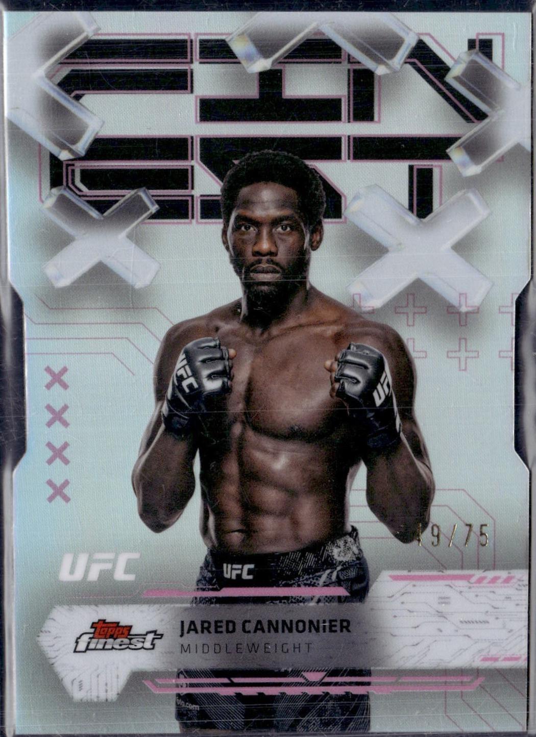 Jared Cannonier 2025 Topps Finest UFC Base Common #61 Die-Cut Refractor