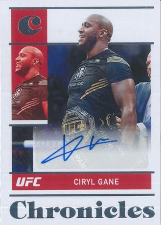 Ciryl Gane 2022 Panini Chronicles UFC Chronicles Signatures #28 Platinum