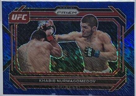 Khabib Nurmagomedov 2023 Panini Prizm UFC Base #45 Blue Shimmer