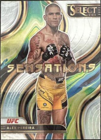 Alex Pereira 2023 Panini Select UFC Sensations #3 Silver