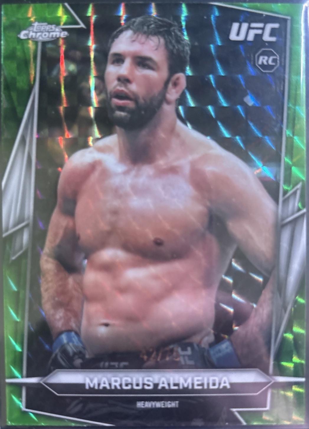 Marcus Almeida 2026 Topps Chrome UFC Base #61 Green Geometric Refractor