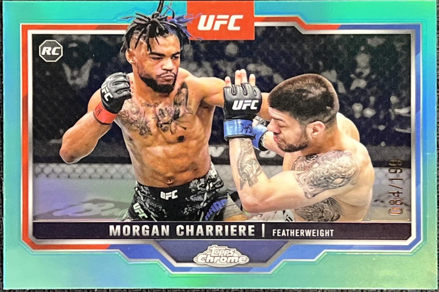 Morgan Charriere 2025 Topps Chrome UFC Base #37 Aqua Refractor
