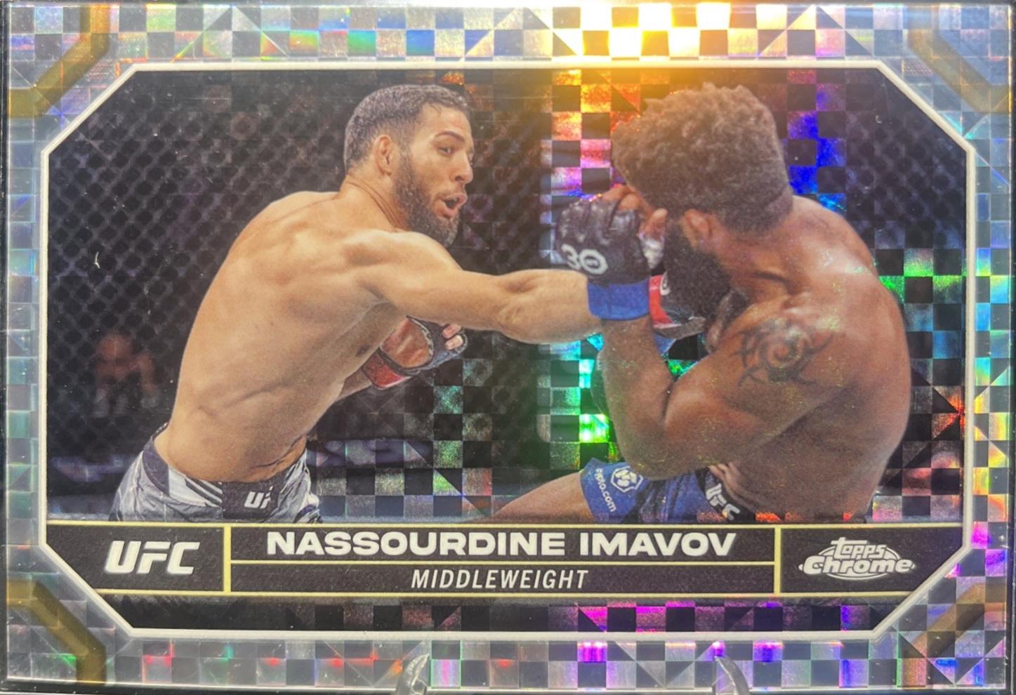 Nassourdine Imavov 2024 Topps Chrome UFC Base #145 X-Fractor