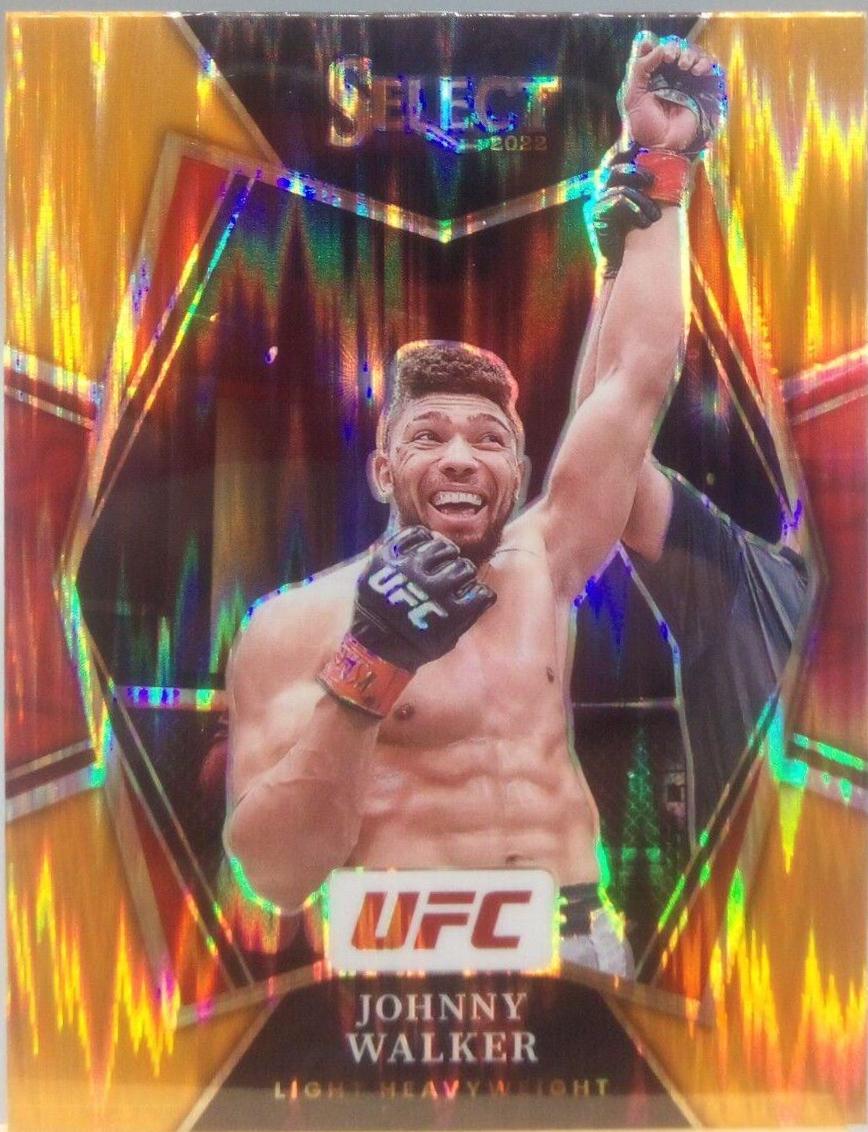 Johnny Walker 2022 Panini Select UFC Premier Level #164 Orange Flash
