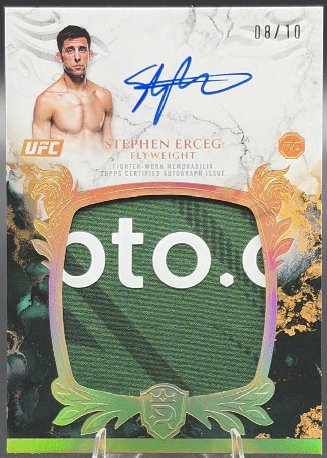 Stephen Erceg 2025 Topps Royalty UFC Rookie Relic Autographs #RRA-SE Gold