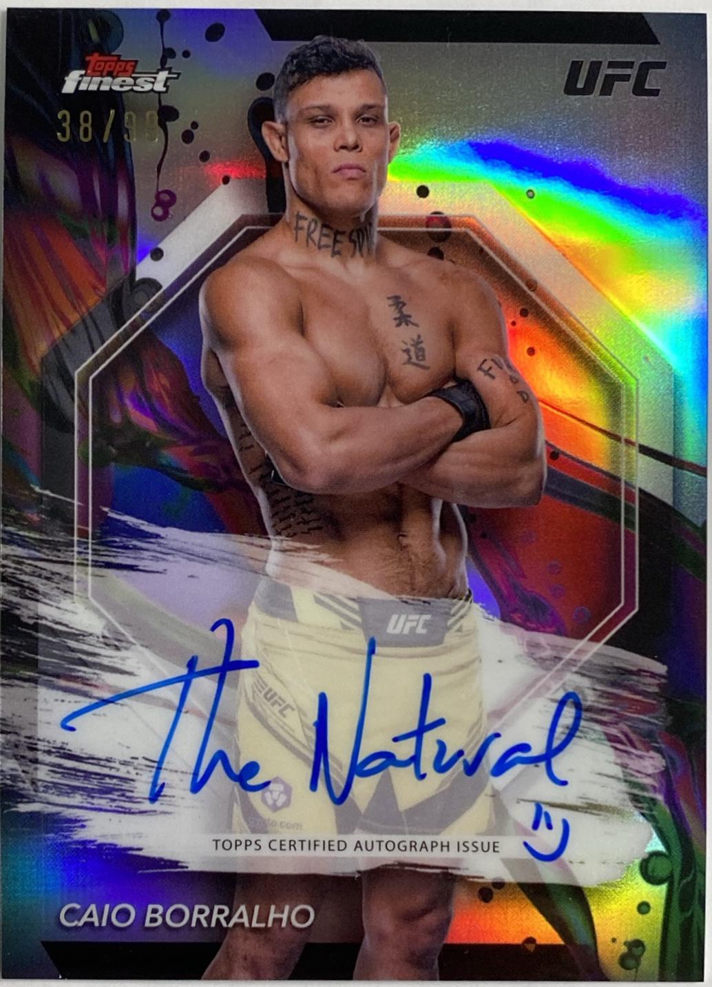 Caio Borralho 2024 Topps Finest UFC Finest Autographs #FA-COB Refractor