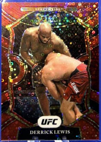 Derrick Lewis 2021 Panini Select UFC Concourse #22 Red Disco