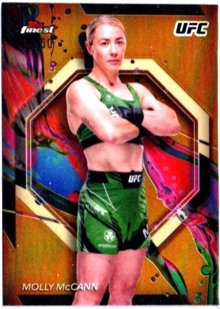 Molly McCann 2024 Topps Finest UFC Base Common #57 Gold Refractor
