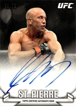 Georges St-Pierre 2013 Topps UFC Knockout Knockout Autographs #KA-GSP Red Ink