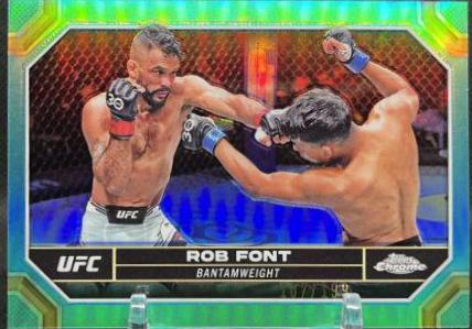 Rob Font 2024 Topps Chrome UFC Base #164 Aqua Refractor