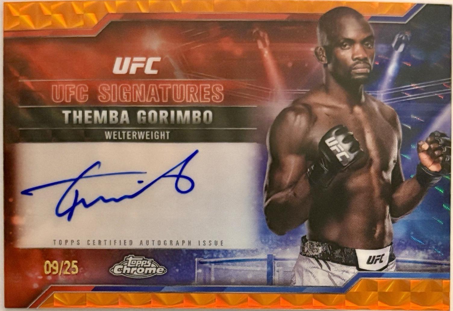 Themba Gorimbo 2025 Topps Chrome UFC UFC Signatures #SIG-TG Geometric Orange Refractor