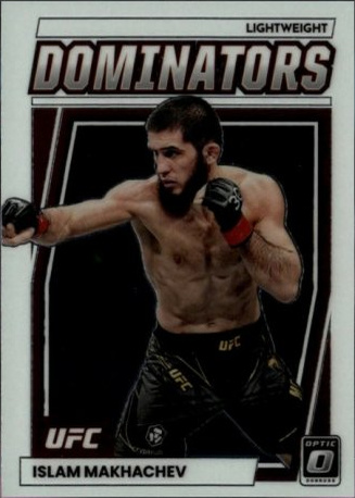 Islam Makhachev 2023 Panini Donruss Optic UFC Dominators #6 Gold Vinyl