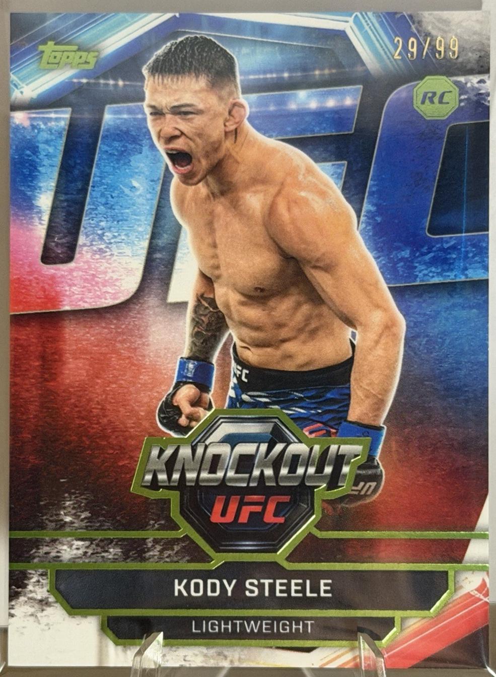 Kody Steele 2026 Topps Knockout UFC Base #45 Lime Green