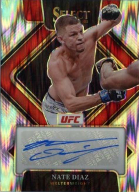 Nate Diaz 2022 Panini Select UFC Signatures #19 Flash