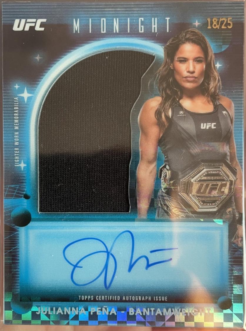 Julianna Peña 2025 Topps Midnight UFC Relic Autographs #VRA-JP Moonrise