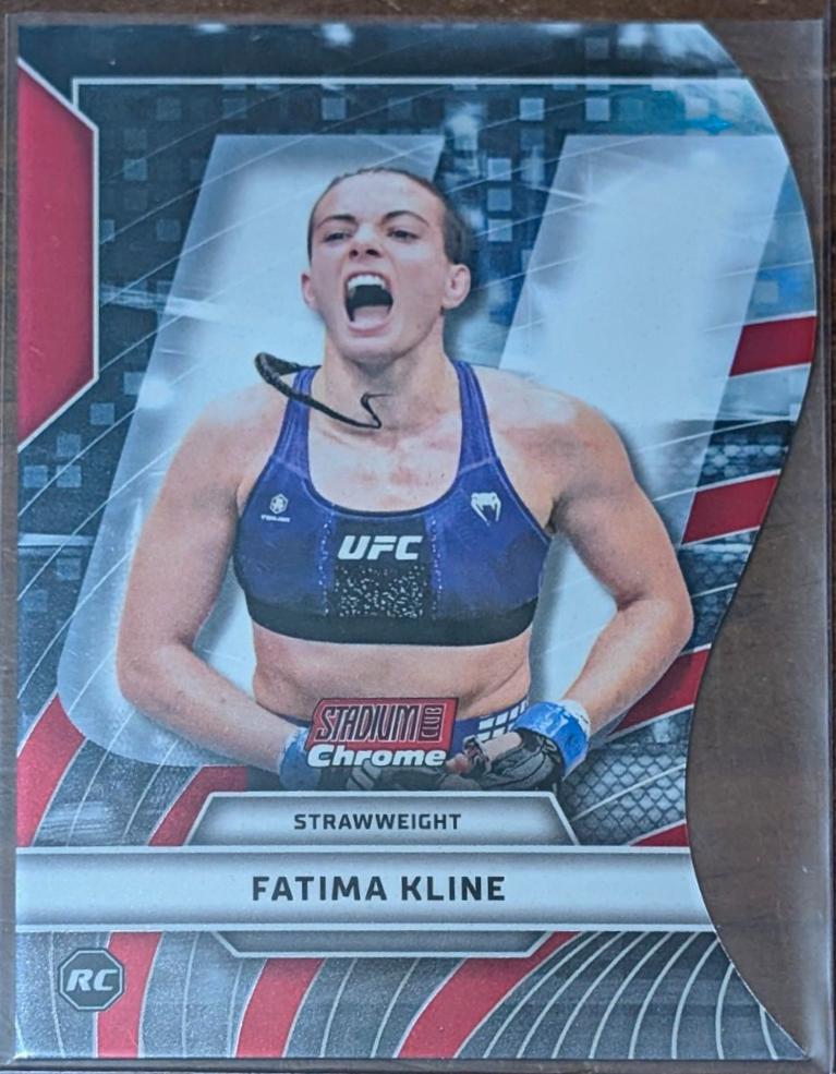 Fatima Kline 2026 Topps Stadium Club UFC Triumvirates #TV-49 Red Refractor