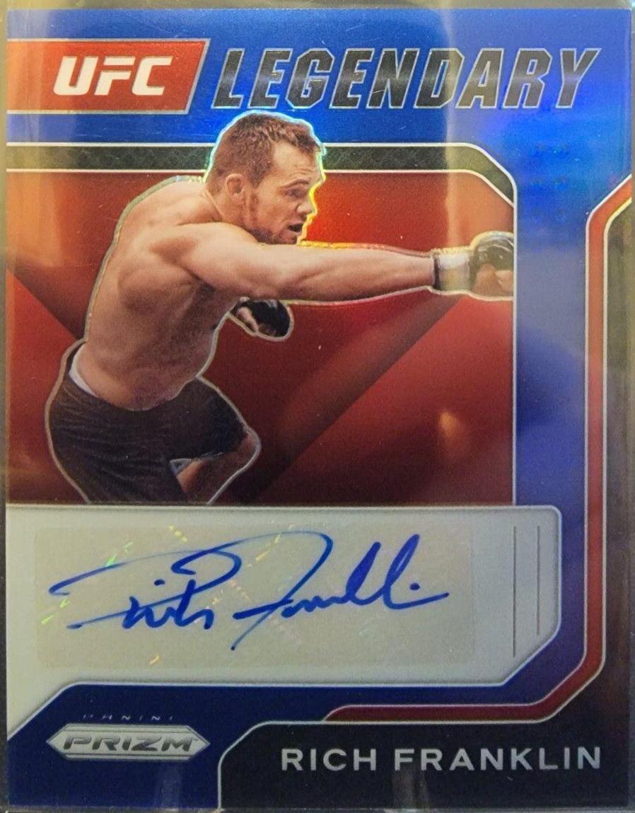 Rich Franklin 2022 Panini Prizm UFC Legendary Signatures #6 Blue