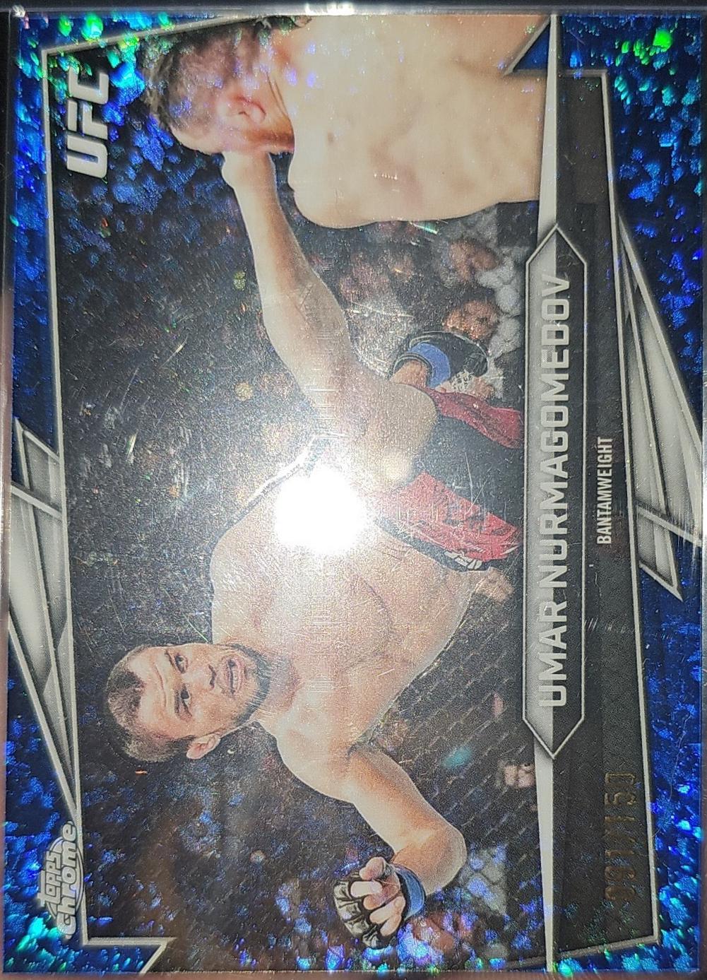 Umar Nurmagomedov 2026 Topps Chrome UFC Base #115 Blue Refractor