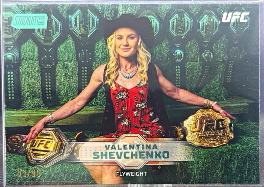 Valentina Shevchenko 2026 Topps Stadium Club UFC Base #13 Green