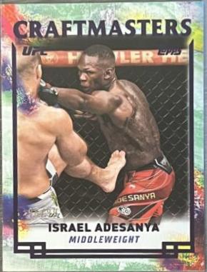 Israel Adesanya 2024 Topps Knockout UFC Craftmasters #CRM-18 Purple