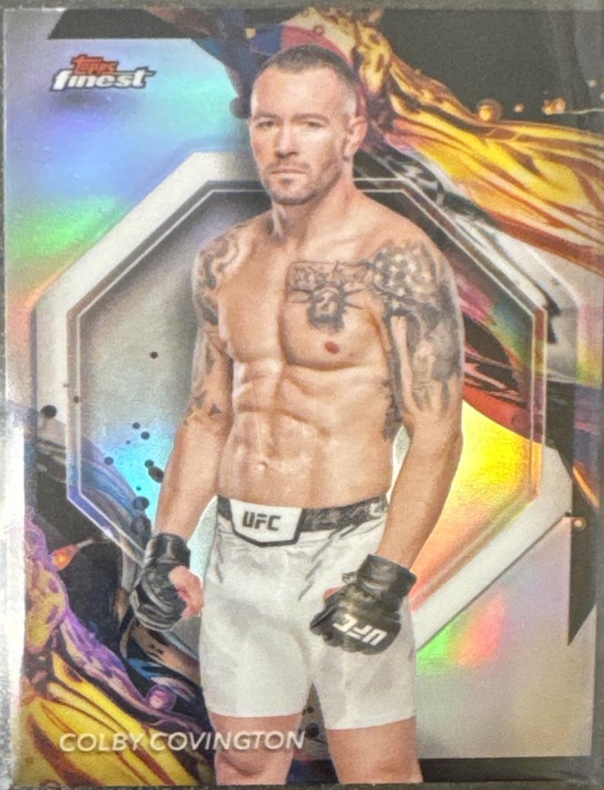Colby Covington 2024 Topps Finest UFC Base Uncommon #107 Refractor