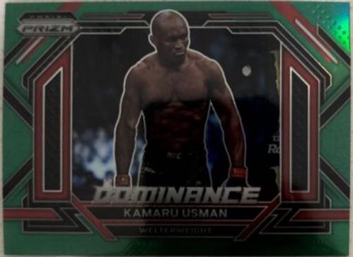 Kamaru Usman 2023 Panini Prizm UFC Dominance #13 Green