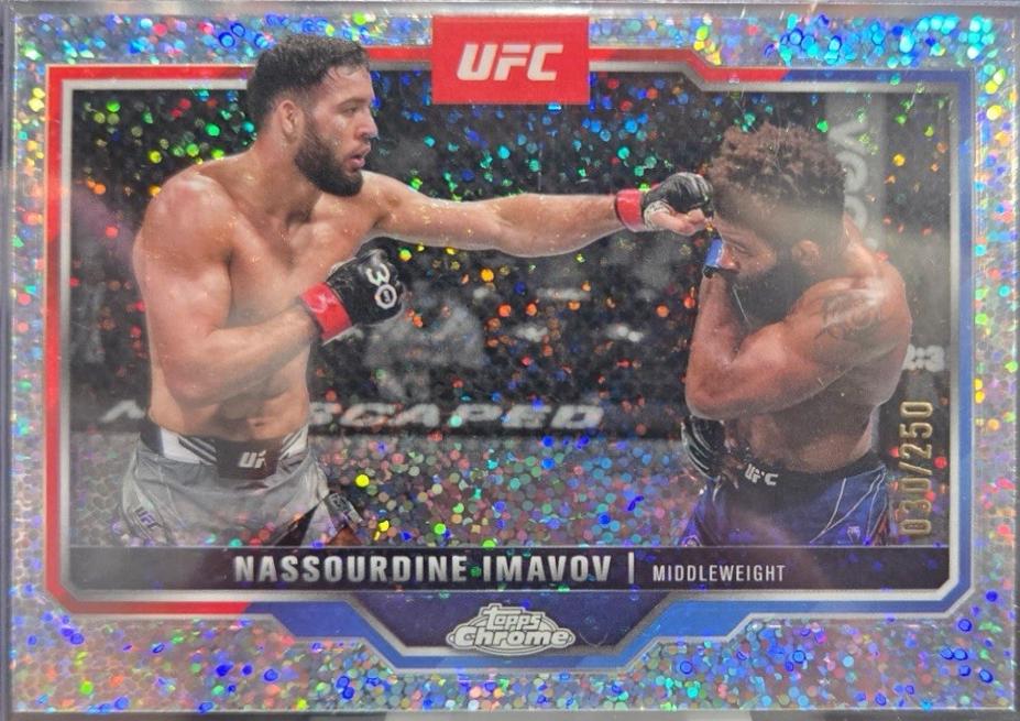 Nassourdine Imavov 2025 Topps Chrome UFC Base #155 Speckle Refractor