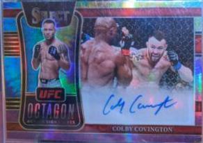 Colby Covington 2022 Panini Select UFC Octagon Action Signatures #21 Black Flash