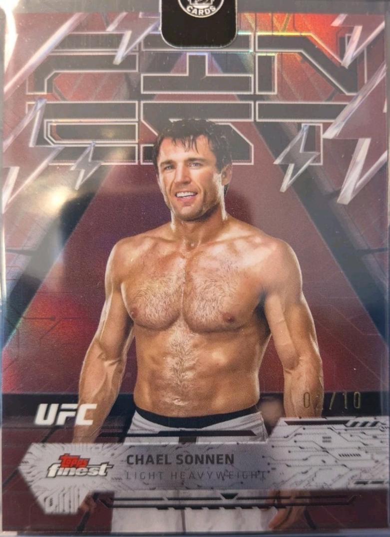 Chael Sonnen 2025 Topps Finest UFC Base Rare #264 Red Black Vapor Refractor