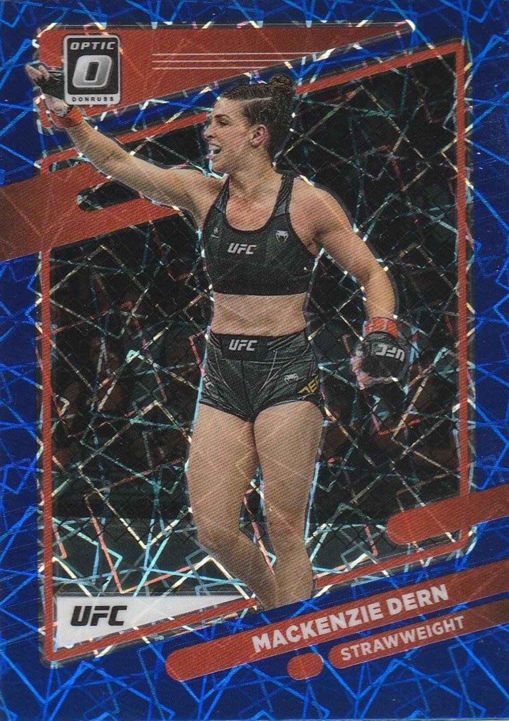 Mackenzie Dern 2022 Panini Donruss Optic UFC Base #21 Blue Velocity