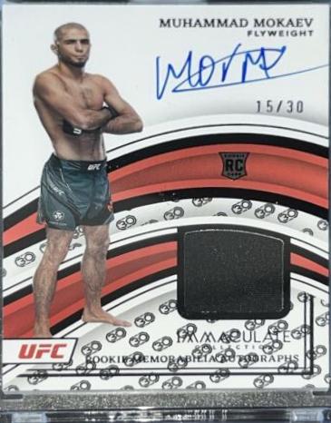 Muhammad Mokaev 2023 Panini Immaculate Collection UFC Rookie Memorabilia Autographs #101 30th Anniversary Autograph