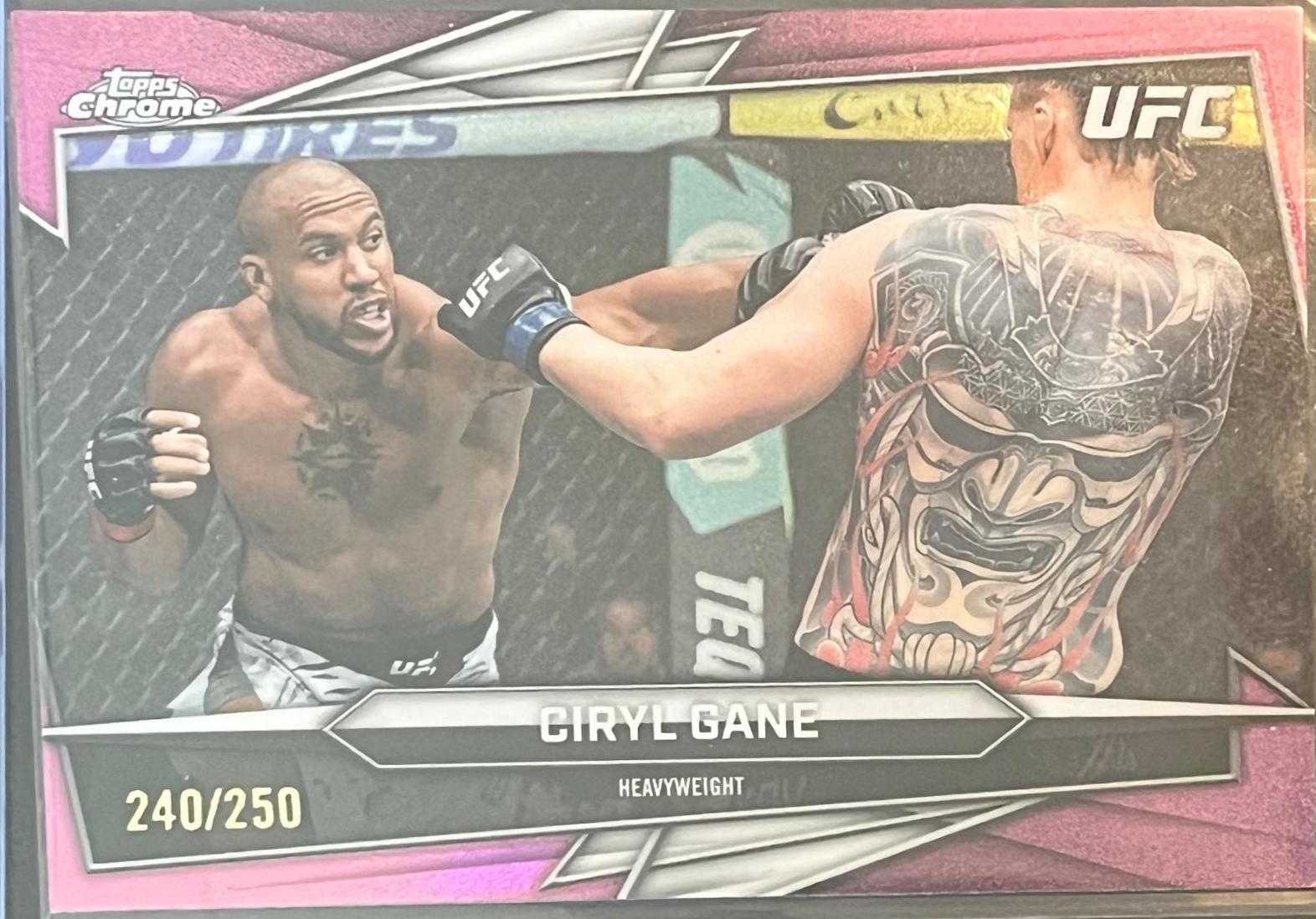 Ciryl Gane 2026 Topps Chrome UFC Base #18 Pink Refractor