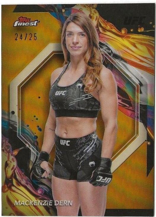 Mackenzie Dern 2024 Topps Finest UFC Base Uncommon #164 Gold Refractor