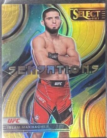 Islam Makhachev 2023 Panini Select UFC Sensations #1 Gold
