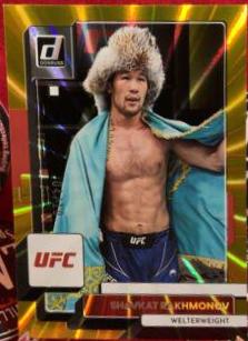 Shavkat Rakhmonov 2023 Panini Donruss UFC Base #109 Gold Laser