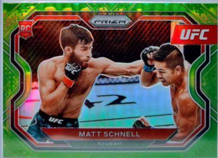 Matt Schnell 2021 Panini Prizm UFC Base #109 Neon Green