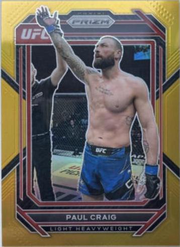 Paul Craig 2023 Panini Prizm UFC Base #164 Gold