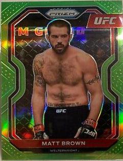 Matt Brown 2021 Panini Prizm UFC Base #67 Neon Green